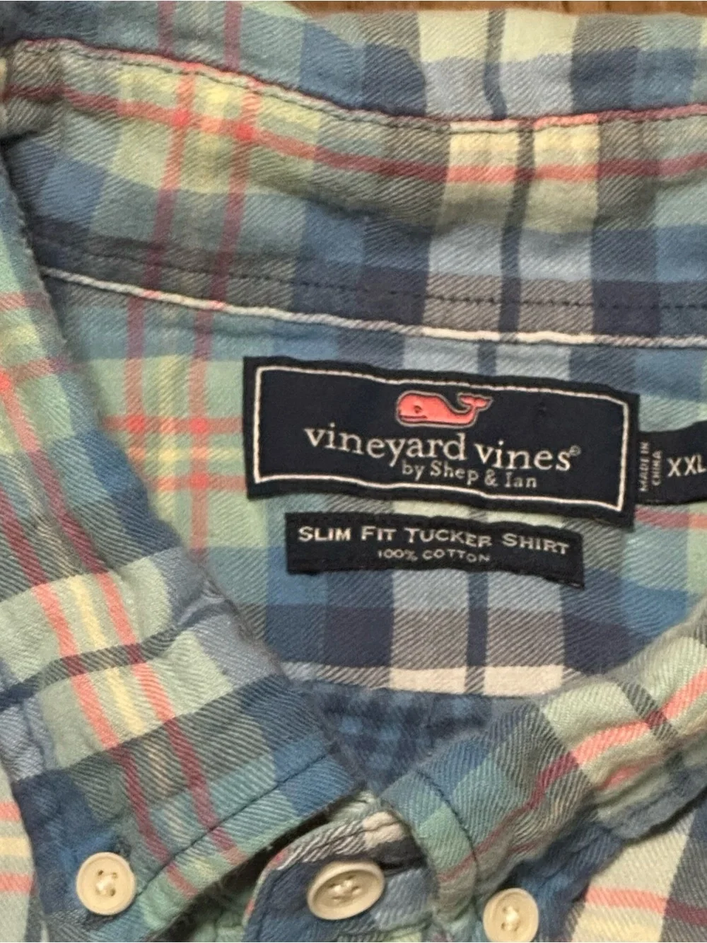 Vineyard Vines Men’s Flannel Tucker Shirt Slim Fit XXL 2XL Plaid - Picture 3 of 5